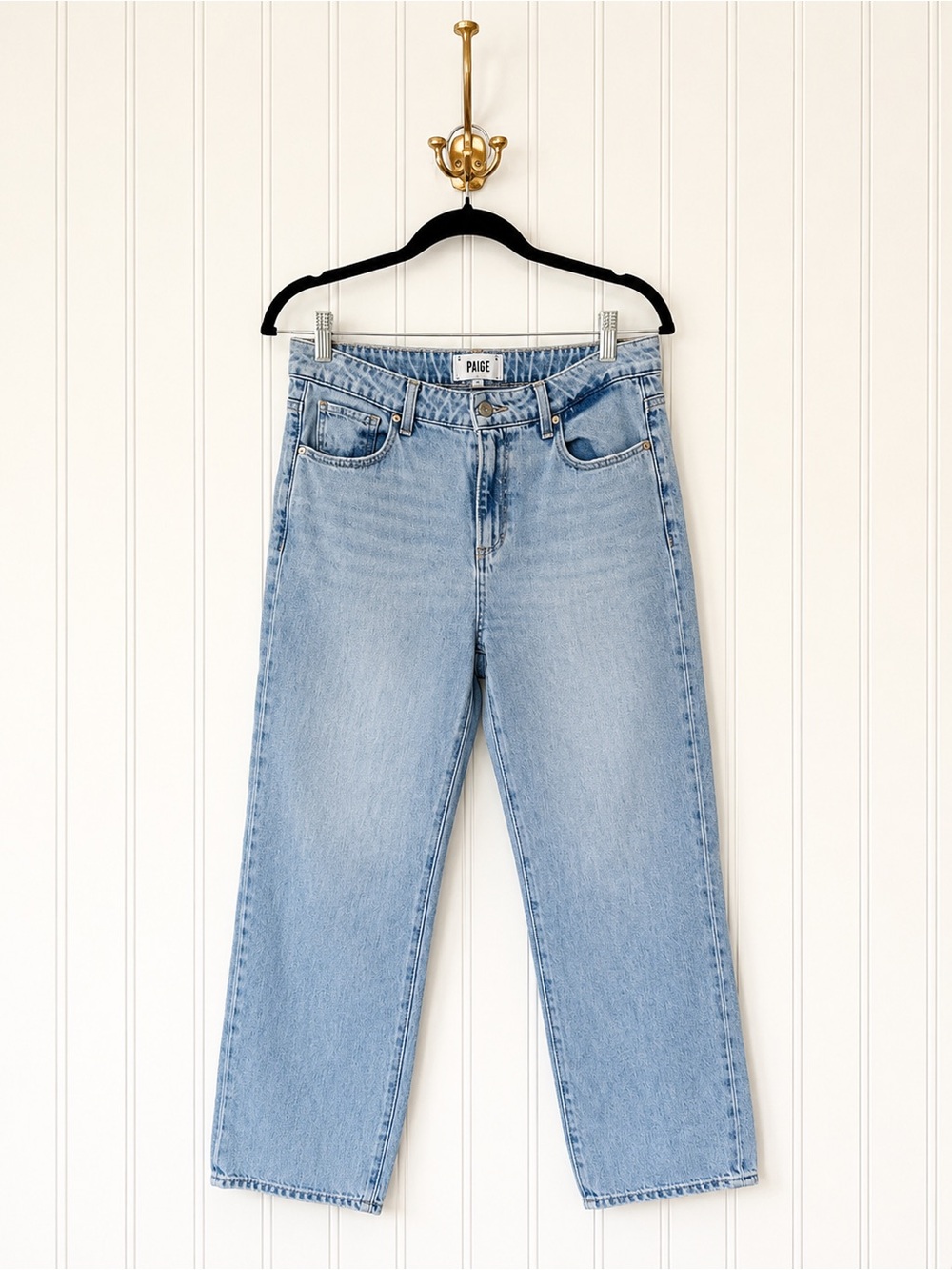 PAIGE Noella Jive Distressed Relaxed Straight Leg Jeans Size 29